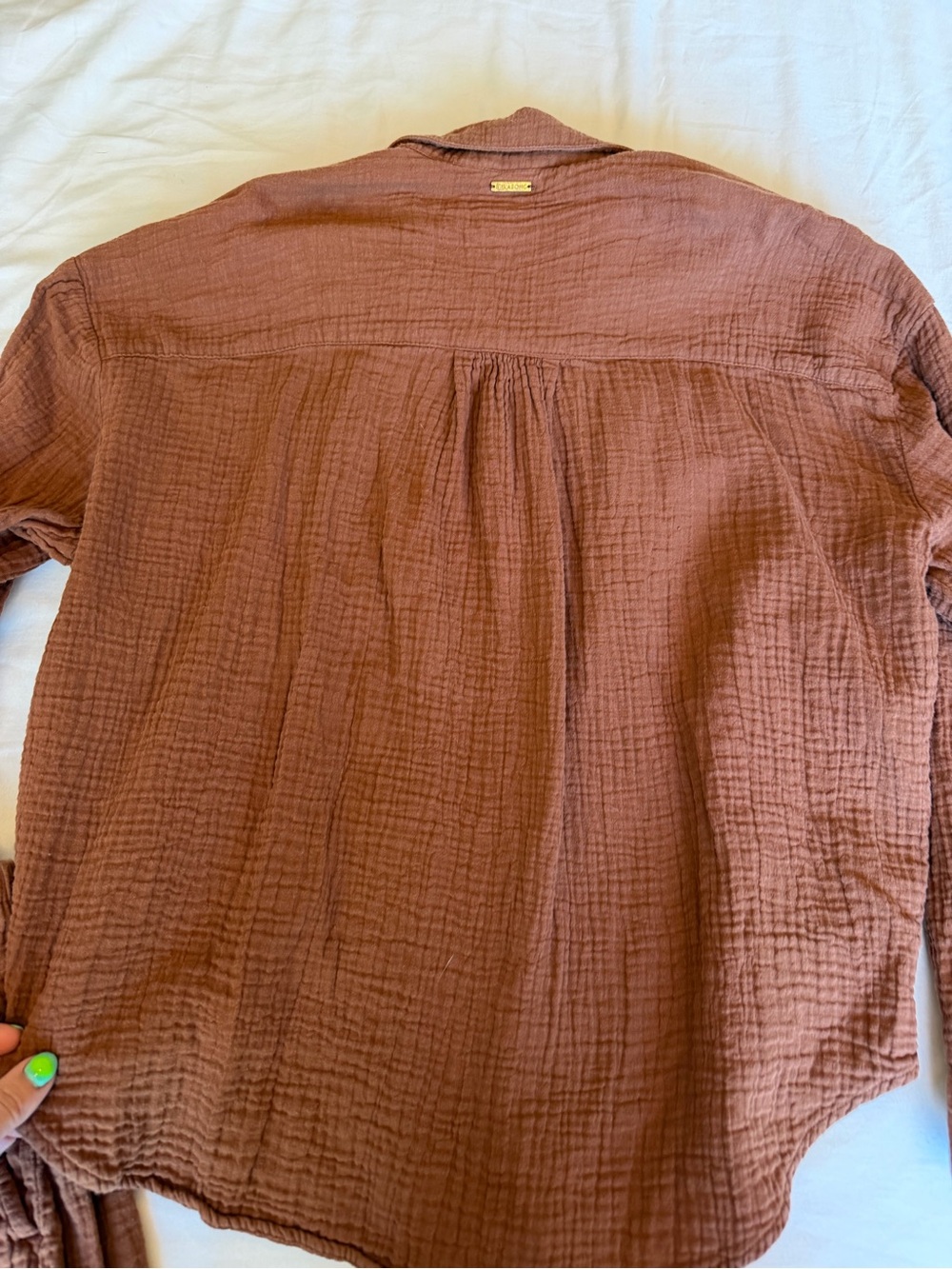Billabong Rust Brown Lightweight Gauze Women’s Shorts - Picture 11 of 12